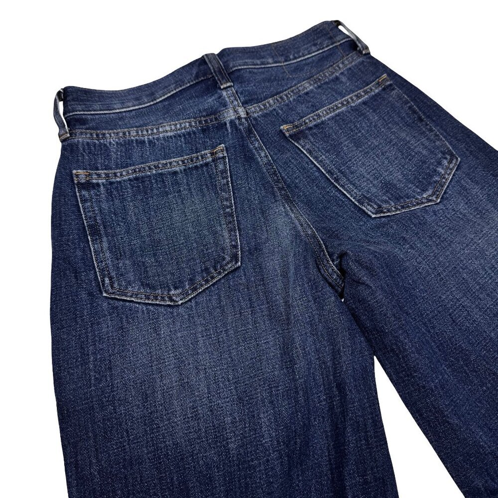 J. Crew Wide Leg Jeans Sz 24 5 Pockets Dark Wash Relaxed Fit Denim - Picture 7 of 14